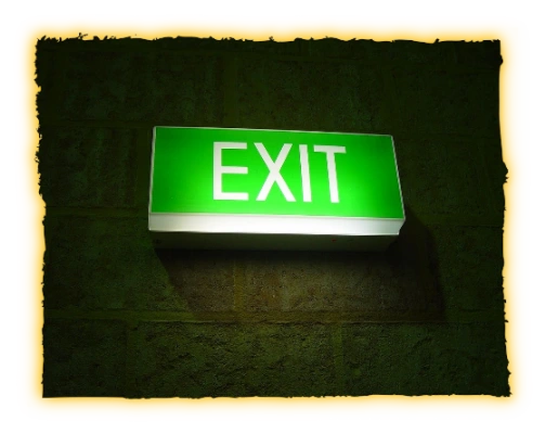 Picture of an Exit sign