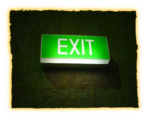 Picture of an Exit sign